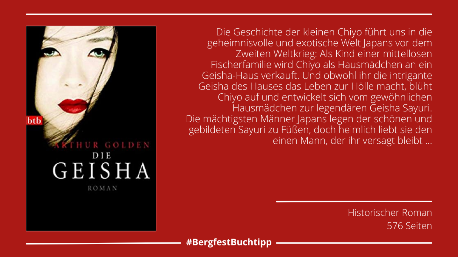 Woche 24: "Die Geisha" von Arthur Golden