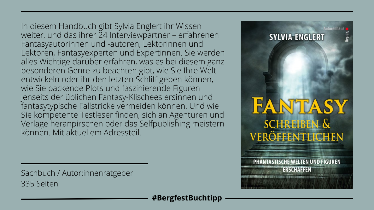 Woche 23: "Fantasy schreiben und veröffentlichen" von Sylvia Englert