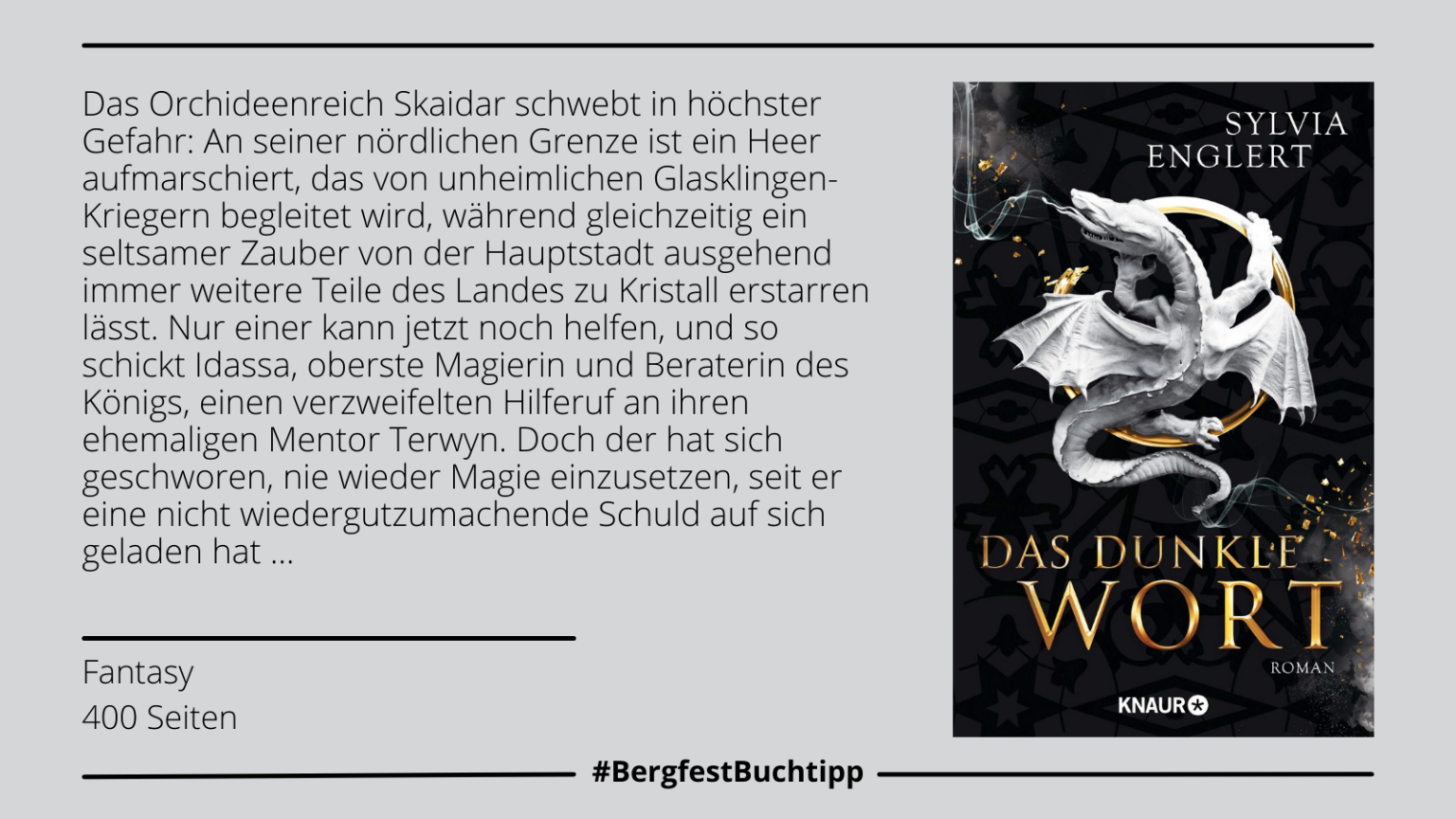 Woche 37: "Das dunkle Wort" von Sylvia Englert