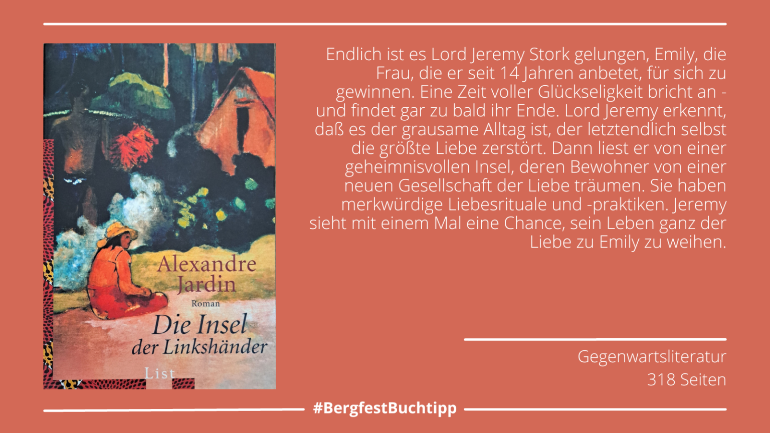 Woche 50: "Die Insel der Linkshänder" von Alexandre Jardin