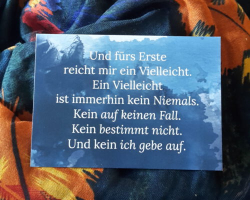 Postkarte für Blogbeitrag Nur kurz leben