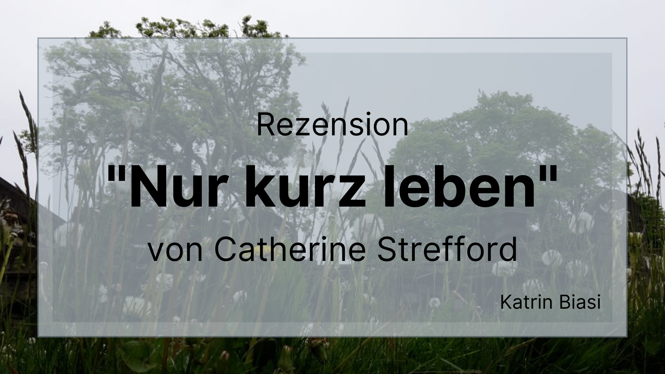 Beitragsbild Rezension Nur kurz leben Catherine Strefford